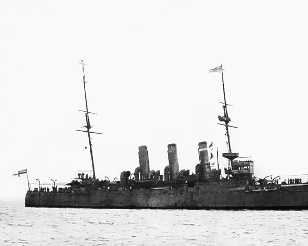 HMS Vindictive an Arrogant class cruiser seen here prior to her raid on the Belgian port