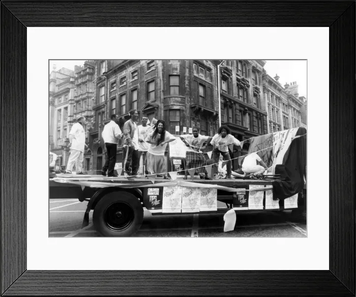 Framed Print : North East Festivals The New Wave Parade through the centre of Newcastle to begin