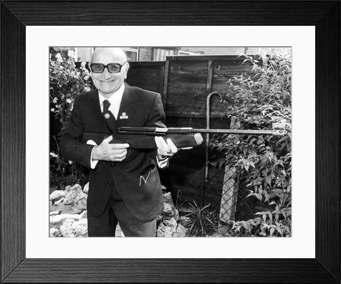 Framed Print : Len Tasker Disabilities campaigner and sportsman has been voted Disabled Sportsman of Framed Print : Len Tasker Disabilities campaigner and sportsman has been voted Disabled Sportsman of