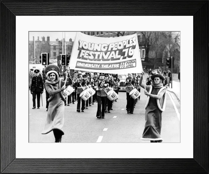 Framed Print : North East Festivals Students Ceinwen Morgan- Jones, right, and Julia Robson, left