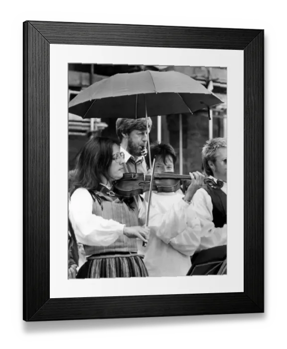 Framed Print : North East Festivals The Alnwick Music Festival 7 August 1986 - Playing on under Framed Print : North East Festivals The Alnwick Music Festival 7 August 1986 - Playing on under
