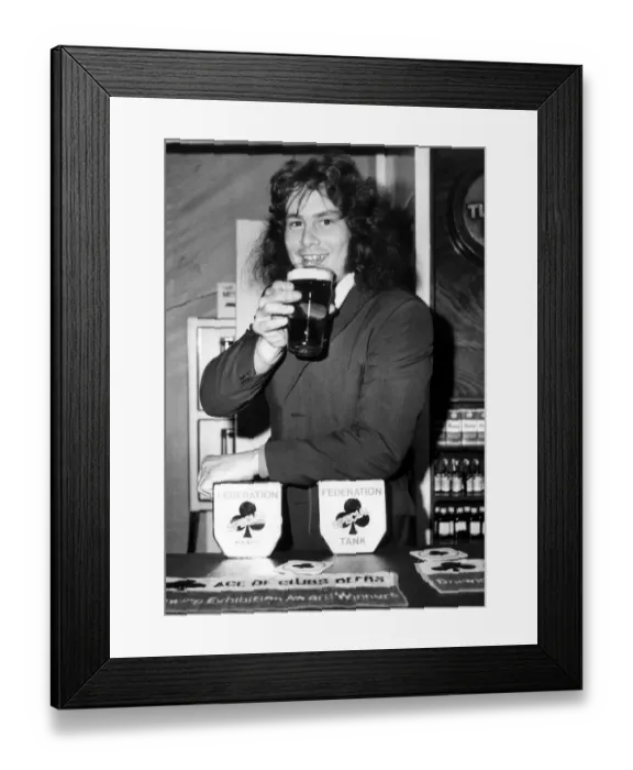 Framed Print : North East Festivals Happy beer drinkers at the Tyneside Beer Festivle 23 April