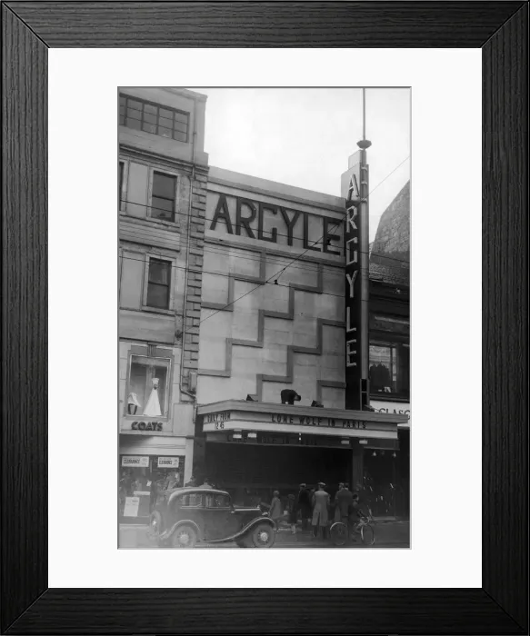 Framed Print : Argyle Picture House, 55 Argyle Street, Glasgow, Scotland, 21st November 1938