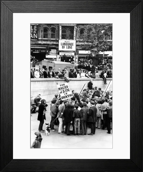 Framed Print : North East Festivals People gather in Trafalgar Square in London to take part in Framed Print : North East Festivals People gather in Trafalgar Square in London to take part in