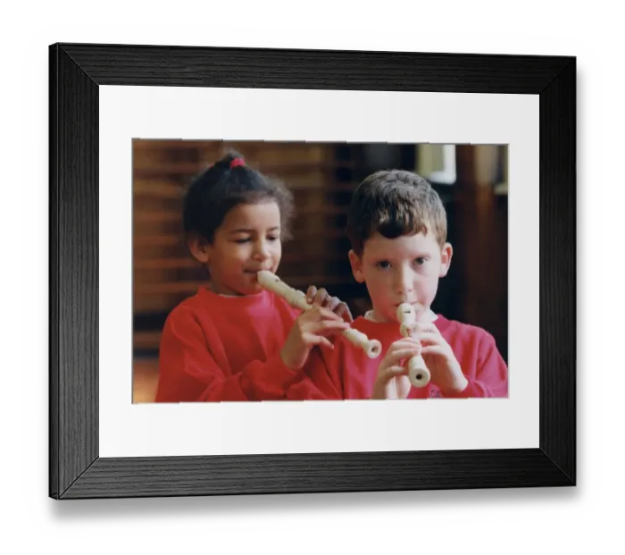 Framed Print : North East Festivals Rachael Fisher and Andrew Cronnie, both eight