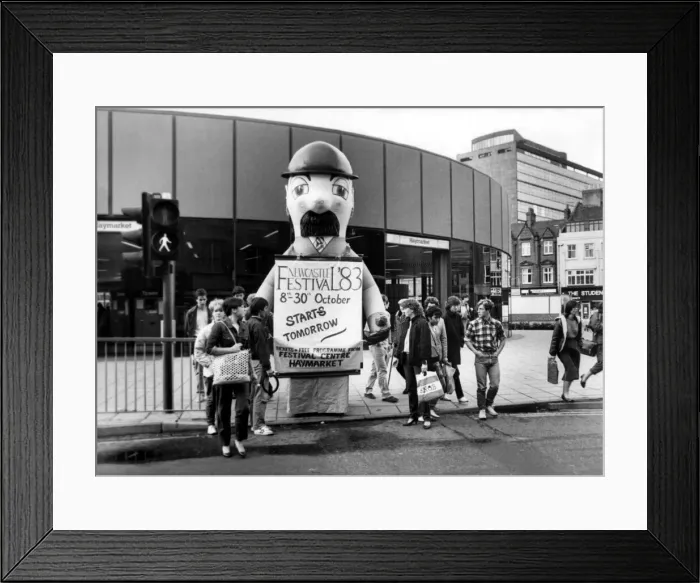 Framed Print : North East Festivals The giant Mr Bill Board tours the streets of Newcastle 7 Framed Print : North East Festivals The giant Mr Bill Board tours the streets of Newcastle 7