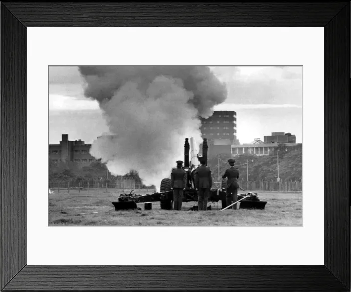 Framed Print : North East Festivals Boom and its away... A 20-round salvo fired by the 204 Framed Print : North East Festivals Boom and its away... A 20-round salvo fired by the 204