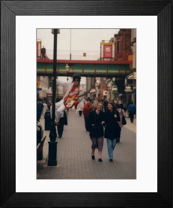 Framed Print : North East Festivals Iain Slavin, dressed as Elvis Presley Framed Print : North East Festivals Iain Slavin, dressed as Elvis Presley