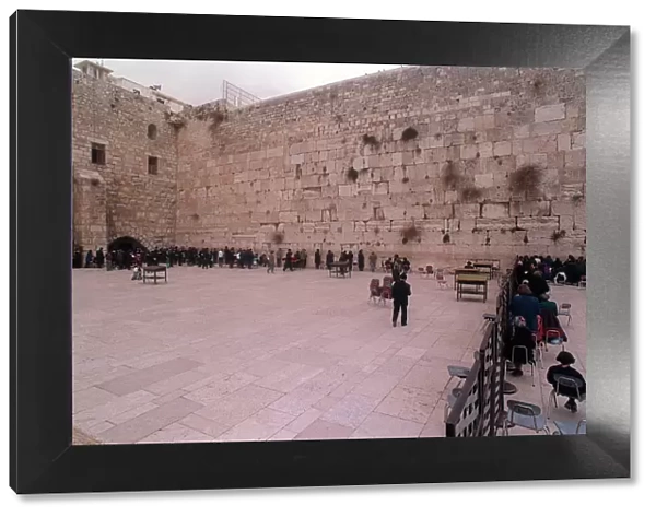 The Western Wall, Wailing Wall or Kotel, located in the Old City of Jerusalem, Israel