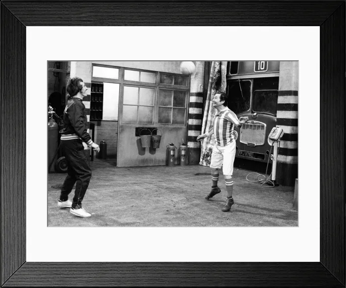 Framed Print : On The Buses, scene rehearsal. 28th February 1973. Reg Varney actor aka Stan Butler Framed Print : On The Buses, scene rehearsal. 28th February 1973. Reg Varney actor aka Stan Butler