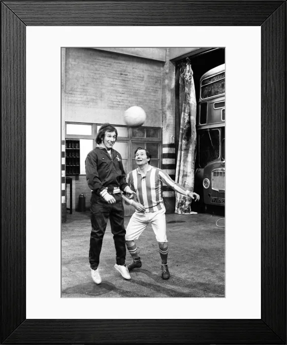 Framed Print : On The Buses, scene rehearsal. 28th February 1973. Reg Varney actor aka Stan Butler