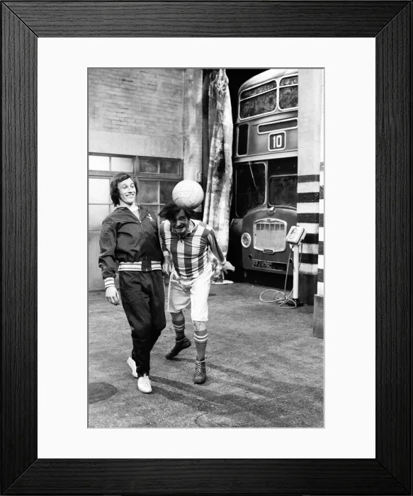 Framed Print : On The Buses, scene rehearsal. 28th February 1973. Reg Varney actor aka Stan Butler Framed Print : On The Buses, scene rehearsal. 28th February 1973. Reg Varney actor aka Stan Butler