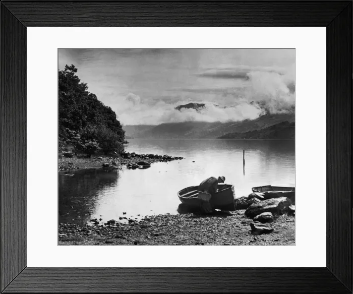 Framed Print : Ben Arthur seen from the shores of Loch Lomond at Inversnaid. 19th July 1952