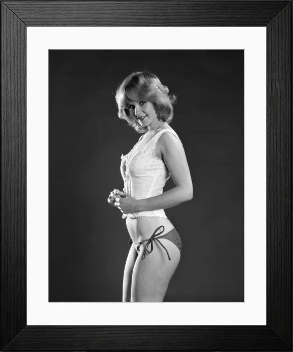 Framed Print : The Benny Hill Girl, Sue Upton, pictured 4th May 1979 Framed Print : The Benny Hill Girl, Sue Upton, pictured 4th May 1979
