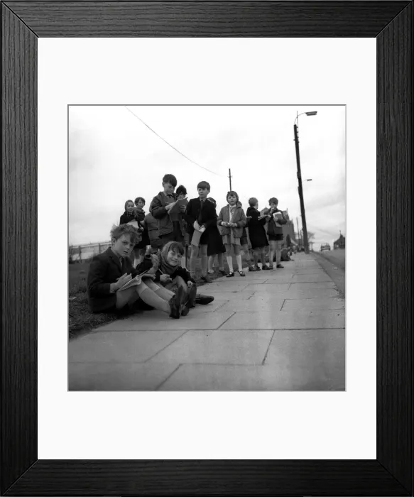 Framed Print : Pupils from Arcot Hall School in Cramlington carrying out a road safety project 24 April Framed Print : Pupils from Arcot Hall School in Cramlington carrying out a road safety project 24 April