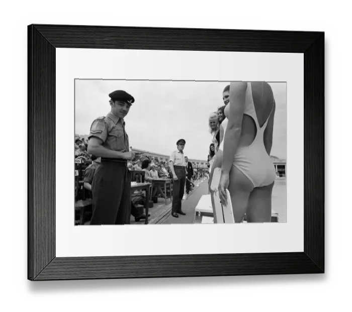 Framed Print : Miss Blackpool 1971, Beauty Competition Heat 4. Model and winner