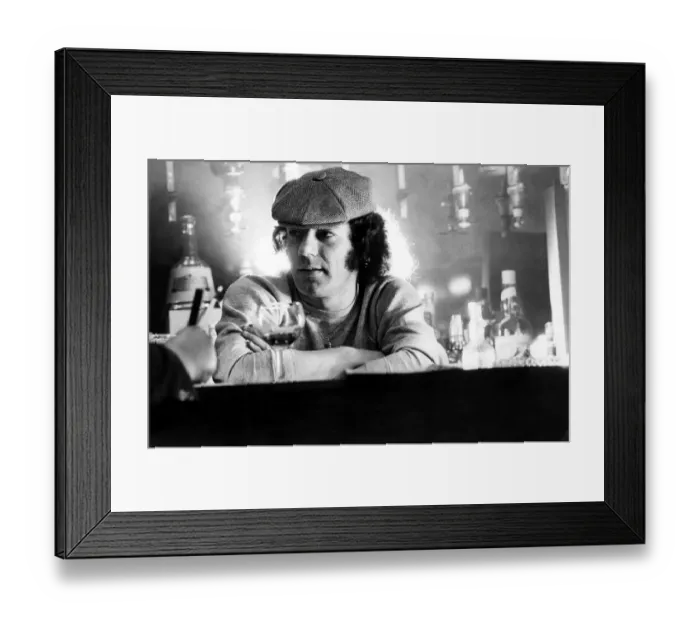 Framed Print : Brian Johnson lead singer of the rock group AC / DC is interviewed 7 January 1983 circa Framed Print : Brian Johnson lead singer of the rock group AC / DC is interviewed 7 January 1983 circa
