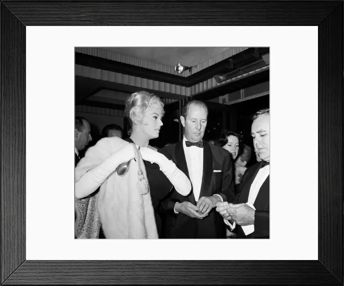 Framed Print : Ursula Andress at the Film Premiere of DR NO 7th October 1962 Framed Print : Ursula Andress at the Film Premiere of DR NO 7th October 1962