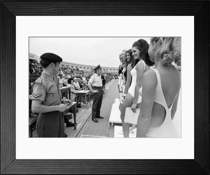 Framed Print : Miss Blackpool 1971, Beauty Competition Heat 4. Model and winner Framed Print : Miss Blackpool 1971, Beauty Competition Heat 4. Model and winner