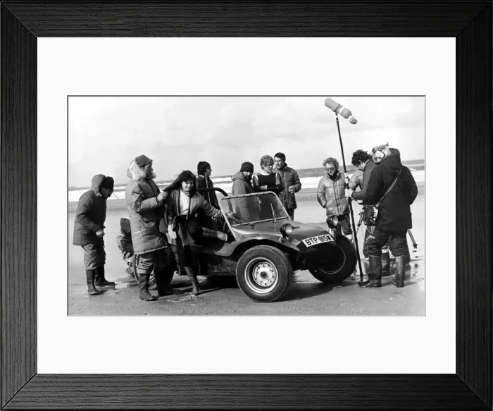Framed Print : Television programme - Scenes being filmed on the beach at Bamburgh for the Tyne Tees Framed Print : Television programme - Scenes being filmed on the beach at Bamburgh for the Tyne Tees