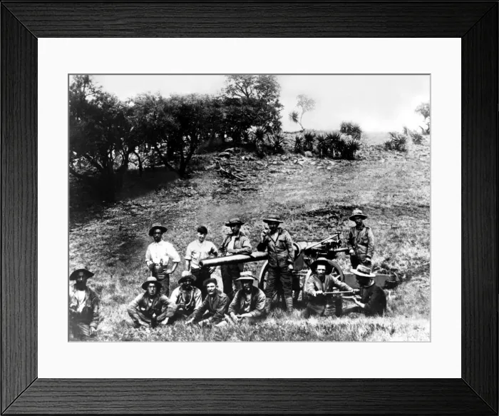 Framed Print : The Boer War - A 12-pounder gun crew who fought at the Relief of Ladysmith, South Africa Framed Print : The Boer War - A 12-pounder gun crew who fought at the Relief of Ladysmith, South Africa