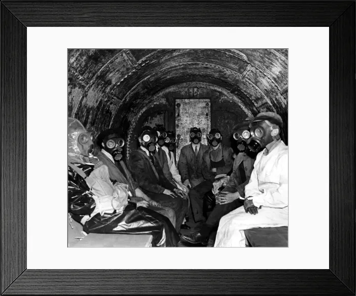 Framed Print : A Sunderland firm converted a boiler into air raid shelter. 03  /  08  /  1939