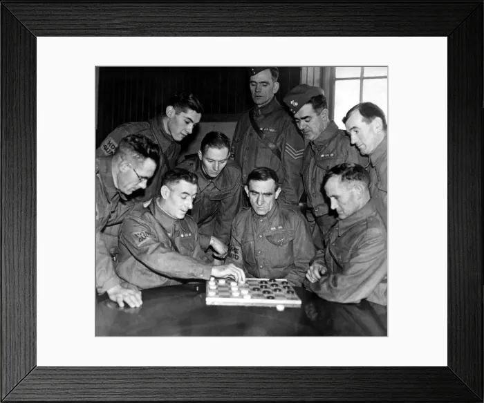 Framed Print : After a patrol in November 1940, members of a North-East Home Guard unit enjoy a little