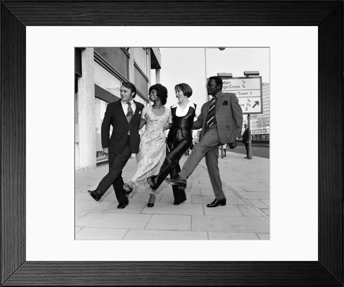 Framed Print : Love Thy Neighbour, cast members of British sitcom, produced by Thames Television for Framed Print : Love Thy Neighbour, cast members of British sitcom, produced by Thames Television for