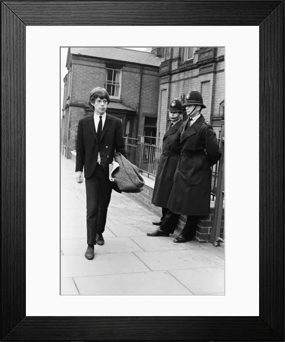 Framed Print : Rolling Stones: Mick Jagger at Tettenhall Magistrates Court