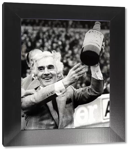 Cardiff City Manager Jimmy Andrews, celebrates his Third Division Manager of the Month