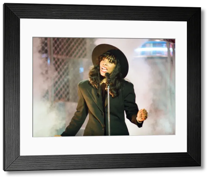 Framed Print : Donna Summer, performing on BBCs Top of The Pops, 1st March 1989 Framed Print : Donna Summer, performing on BBCs Top of The Pops, 1st March 1989