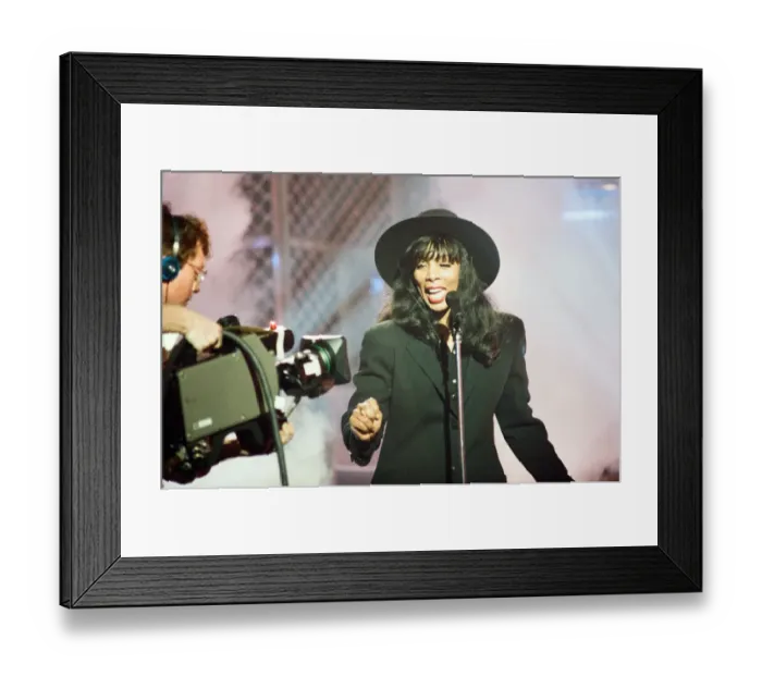 Framed Print : Donna Summer, performing on BBCs Top of The Pops, 1st March 1989 Framed Print : Donna Summer, performing on BBCs Top of The Pops, 1st March 1989