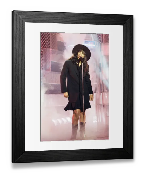 Framed Print : Donna Summer, performing on BBCs Top of The Pops, 1st March 1989 Framed Print : Donna Summer, performing on BBCs Top of The Pops, 1st March 1989