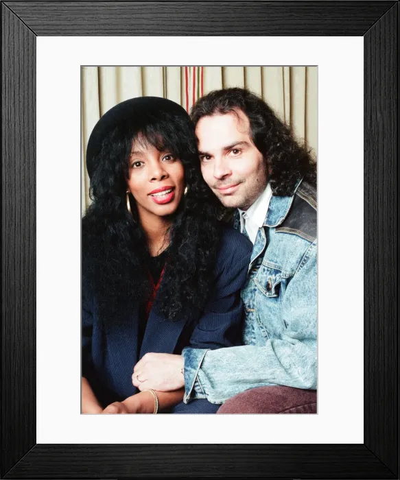 Framed Print : Donna Summer and husband Bruce Sadano, 2nd May 1989 Framed Print : Donna Summer and husband Bruce Sadano, 2nd May 1989
