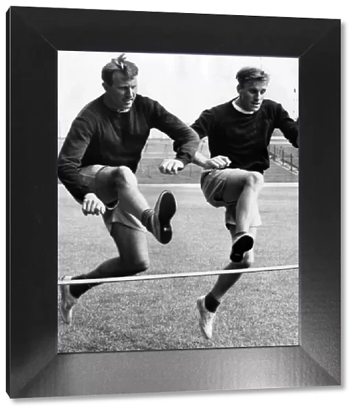 West Brom footballer Ray Barlow training, August 1959. Evaluation Scan Only