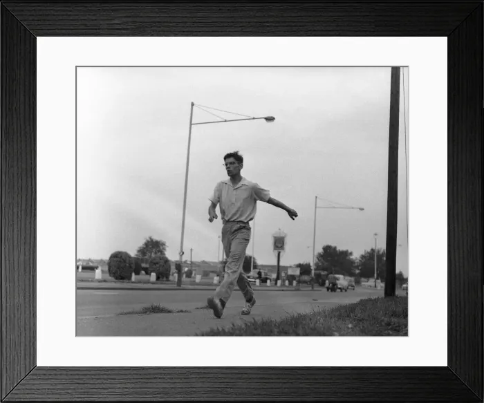Framed Print : Don Thompson, British athlete, pictured on his return from the Olympic Games Framed Print : Don Thompson, British athlete, pictured on his return from the Olympic Games