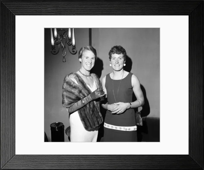 Framed Print : Beryl Burton (right) named Top Sportswoman of the Year, at the Sportswriters Association