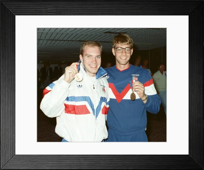 Framed Print : British Olympic Team returns home from the Seoul Olympic Games in South Korea