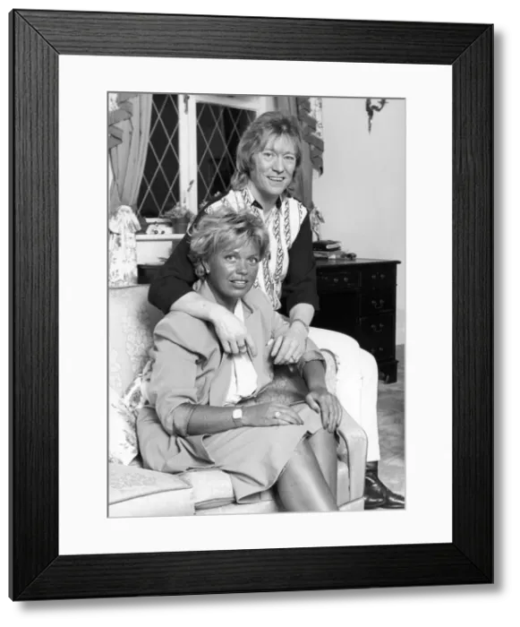 Framed Print : Ex- Sweet Pop star and new wife Denise are photographed in their home for a Framed Print : Ex- Sweet Pop star and new wife Denise are photographed in their home for a