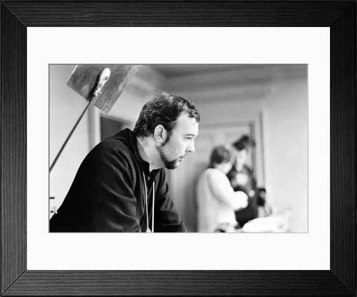 Framed Print : Peter Hall seen here on location at the Compton Verney Hall