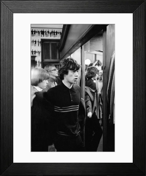Framed Print : Mick Jagger, Brian Jones and Andrew Loog Oldham on the morning of 4 June 1964 when Framed Print : Mick Jagger, Brian Jones and Andrew Loog Oldham on the morning of 4 June 1964 when