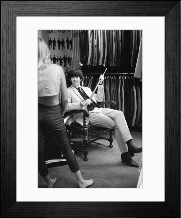 Framed Print : Keith Richards on the morning of 4 June 1964 when The Rolling Stones were taken shopping