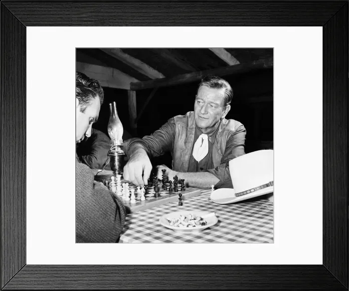 Framed Print : John Wayne November 1963 on the set of the film Circus World Y2K