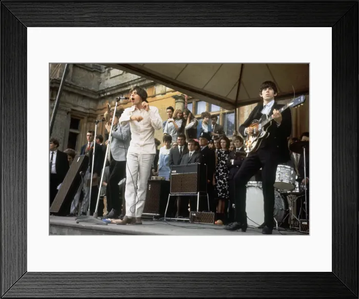 Framed Print : Rolling Stones on stage at Longleat House in Wiltshire, 2nd August 1964 Framed Print : Rolling Stones on stage at Longleat House in Wiltshire, 2nd August 1964