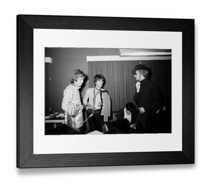 Framed Print : Mick Jagger and Keith Richards of the Rolling Stones at Olympic Recording Studio in Framed Print : Mick Jagger and Keith Richards of the Rolling Stones at Olympic Recording Studio in