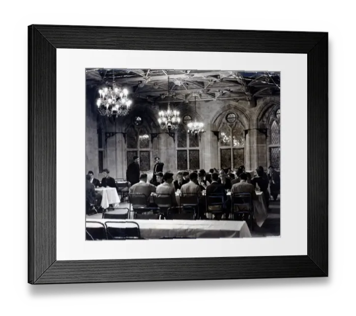 Framed Print : Atlantic College - St Donats Castle - Boys of 16 different nationalities sit for Framed Print : Atlantic College - St Donats Castle - Boys of 16 different nationalities sit for