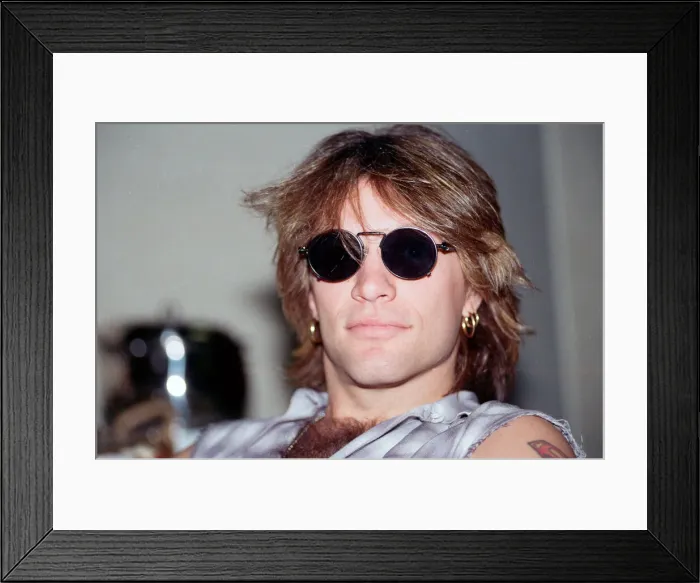 Framed Print : Jon Bon Jovi, lead singer of rock group Bon Jovi, pictured ahead of concert Framed Print : Jon Bon Jovi, lead singer of rock group Bon Jovi, pictured ahead of concert