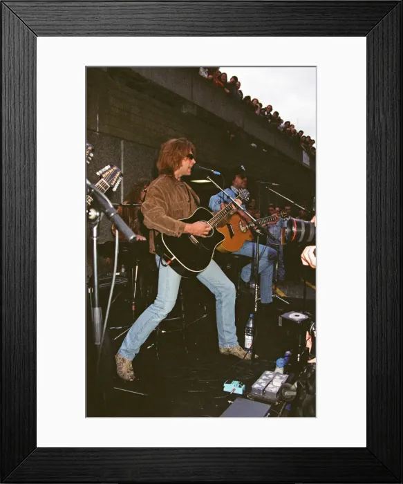 Framed Print : Bon Jovi brought the walkways of Londons South Bank to a standstill when they played
