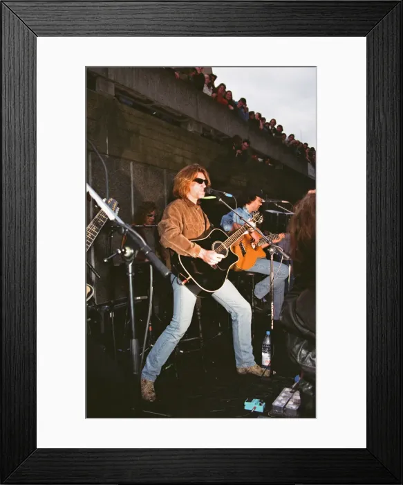 Framed Print : Bon Jovi brought the walkways of Londons South Bank to a standstill when they played Framed Print : Bon Jovi brought the walkways of Londons South Bank to a standstill when they played