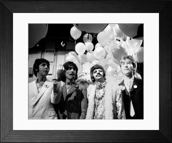 Framed Print : Press call for Our World, the first live global television link Framed Print : Press call for Our World, the first live global television link